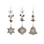 Décorations de Noël DKD Home Decor Bois Corde (3 pcs) (8 x 2 x 33 cm)