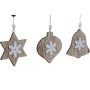 Décorations de Noël DKD Home Decor Bois Corde (3 pcs) (8 x 2 x 33 cm)