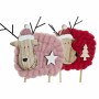 Décorations de Noël DKD Home Decor Polyester Bois (2 pcs) (12 x 4 x 17 cm)
