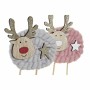 Décorations de Noël DKD Home Decor Polyester Bois (2 pcs) (10 x 4 x 16 cm)