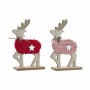 Décorations de Noël DKD Home Decor Polyester Bois (2 pcs) (10.5 x 4.5 x 19 cm)