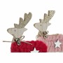 Décorations de Noël DKD Home Decor Polyester Bois (2 pcs) (10.5 x 4.5 x 19 cm)