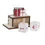 Calendrier en Bois DKD Home Decor Noël Père Noël (11 x 5 x 28 cm)