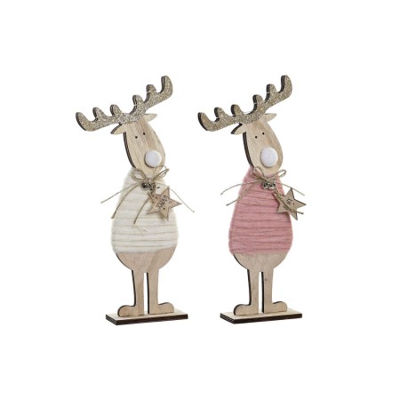 Décorations de Noël DKD Home Decor Bois (14 x 5 x 33 cm) (2 pcs)