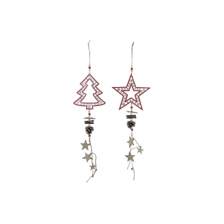 Décorations de Noël DKD Home Decor Bois Arbre (2 pcs) (19 x 5 x 60 cm)