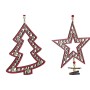 Décorations de Noël DKD Home Decor Bois Arbre (2 pcs) (19 x 5 x 60 cm)