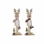 Décorations de Noël DKD Home Decor Bois Renne (11 x 5 x 30 cm) (2 pcs)