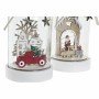 Décorations de Noël DKD Home Decor Verre Lien (2 pcs) (9 x 9 x 16.5 cm)
