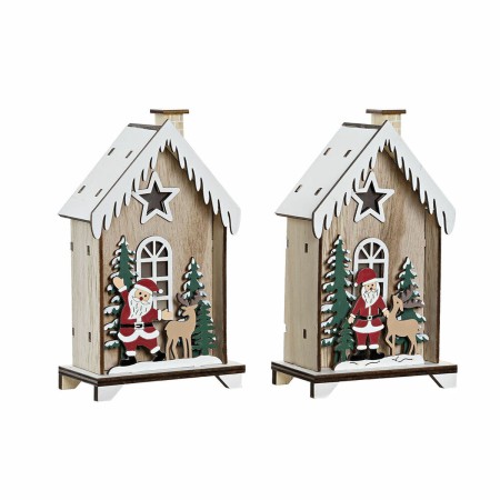 Décorations de Noël DKD Home Decor Bois (2 pcs) (9.5 x 5.5 x 15.5 cm)