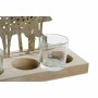 Bougeoirs de Noël DKD Home Decor Bois (2 pcs) (4 Pièces) (28 x 10 x 21 cm)