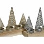Bougeoirs de Noël DKD Home Decor Métal Bois (23 x 8 x 17 cm) (2 pcs) (4 Pièces)