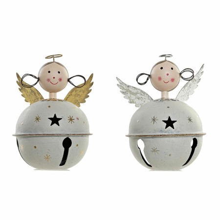 Décorations de Noël DKD Home Decor Métal Ange (9 x 9 x 13 cm) (2 pcs)