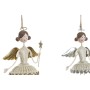 Décorations de Noël DKD Home Decor Métal Corde Ange (13 x 9 x 23 cm) (2 pcs)