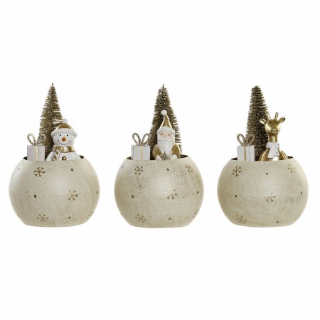 Décorations de Noël DKD Home Decor Métal (3 pcs) (10 x 10 x 17 cm)