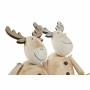 Décorations de Noël DKD Home Decor Bois Renne (10 x 13 x 14 cm) (2 pcs)