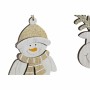 Décorations de Noël DKD Home Decor Bois Corde (3 pcs) (11 x 1 x 13 cm)