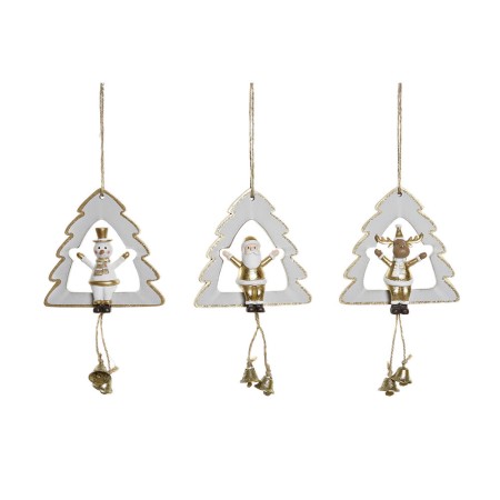 Décorations de Noël DKD Home Decor Arbre Bois Corde (3 pcs) (11 x 4 x 21 cm)