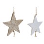 Décorations de Noël DKD Home Decor Bois Corde Étoile (11 x 1 x 20 cm) (2 pcs)