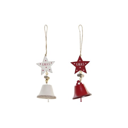 Décorations de Noël DKD Home Decor Métal Corde (6 x 6 x 14 cm) (2 pcs)