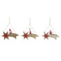 Décorations de Noël DKD Home Decor Bois Corde Étoile (21 x 3 x 15 cm) (3 pcs)