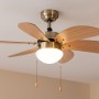 Ventilador de Techo con Luz Cecotec EnergySilence Aero 360 Dorado Madera 50 W