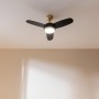 Ventilateur de Plafond avec Lumière Cecotec EnergySilence Aero 4265 Noir Doré 18 W 65 W