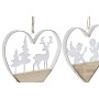 Décorations de Noël DKD Home Decor Métal Bois Corde Cerf (14 x 2 x 15 cm) (3 pcs)