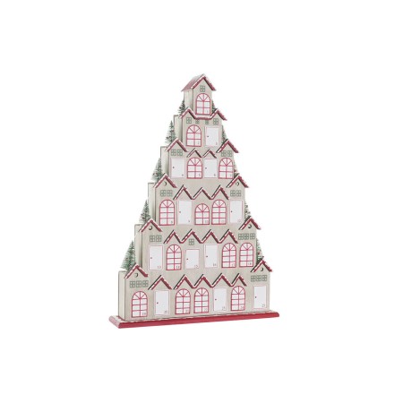 Calendrier de l’Avent DKD Home Decor Bois Maisons (37 x 8 x 53 cm)
