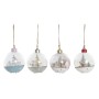 Boule de Noël DKD Home Decor PVC Père Noël (4 pcs) (8 x 8 x 9 cm)