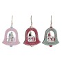 Décorations de Noël DKD Home Decor Cloche Bois (3 pcs) (17 x 11 x 32 cm)
