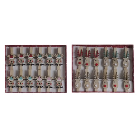 Pinces de serrage DKD Home Decor Bois Renne (20 x 15 x 2 cm) (2 pcs)