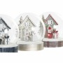 Décorations de Noël DKD Home Decor Bois Verre Père Noël (3 pcs) (10 x 10 x 11 cm)