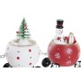 Décorations de Noël DKD Home Decor Bois Père Noël (2 pcs) (26 x 4 x 10 cm)