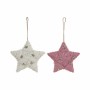 Décorations de Noël DKD Home Decor Laine Étoile (2 pcs) (15 x 2.5 x 14 cm)