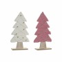 Décorations de Noël DKD Home Decor Laine Arbre Bois MDF (2 pcs) (19 x 6 x 35 cm)
