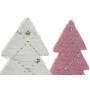 Décorations de Noël DKD Home Decor Laine Arbre Bois MDF (2 pcs) (19 x 6 x 35 cm)