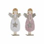 Décorations de Noël DKD Home Decor Ange Laine Bois MDF (16 x 5 x 31 cm) (2 pcs)
