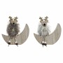 Décorations de Noël DKD Home Decor Polyester DM Lune (13 x 3 x 13 cm) (2 pcs)