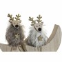 Décorations de Noël DKD Home Decor Polyester DM Lune (13 x 3 x 13 cm) (2 pcs)