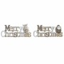 Décorations de Noël DKD Home Decor Bois MDF (30 x 2 x 12 cm) (2 pcs)