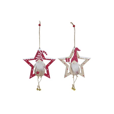 Décorations de Noël DKD Home Decor Étoile Bois MDF (15 x 1 x 20 cm) (2 pcs)