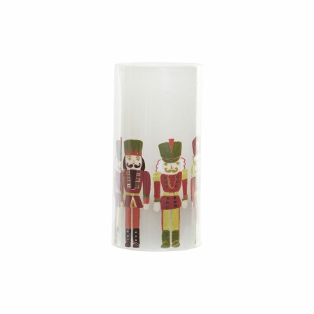 Bougie LED DKD Home Decor Cire (7.5 x 7.5 x 15 cm)