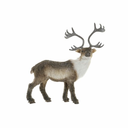 Décorations de Noël DKD Home Decor Polyester Mousse Cerf (62 x 21 x 55 cm)