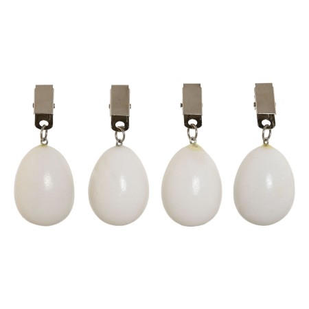 Pince pour nappe Home ESPRIT Blanc 3,5 x 3,5 x 5,5 cm
