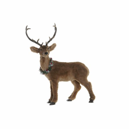 Décorations de Noël DKD Home Decor Polyester Mousse Cerf (44 x 21 x 56 cm)