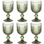 Set de Verres Home ESPRIT Vert Verre 8 x 8 x 14,5 cm (6 Unités)