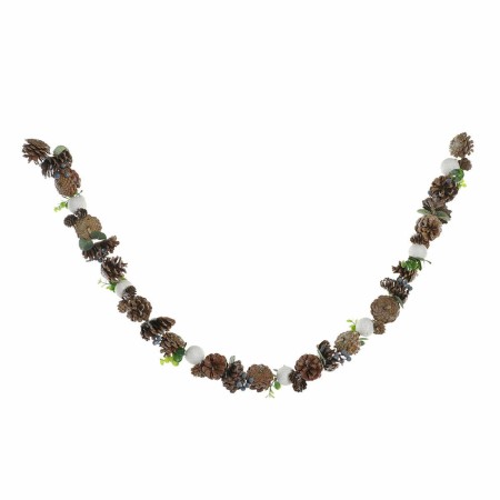 Guirlande de Noël DKD Home Decor Marron Vert Enneigé (8 x 8 x 150 cm)
