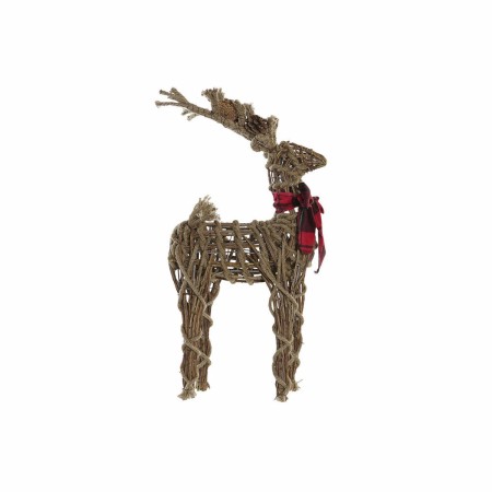 Décorations de Noël DKD Home Decor Renne osier (33 x 14 x 60 cm)
