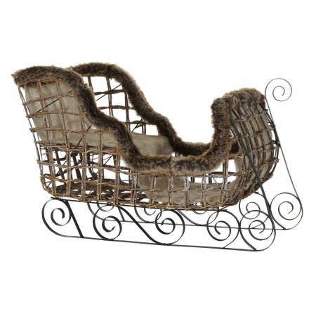 Traîneau DKD Home Decor Métal Rotin (90 x 46 x 62 cm)