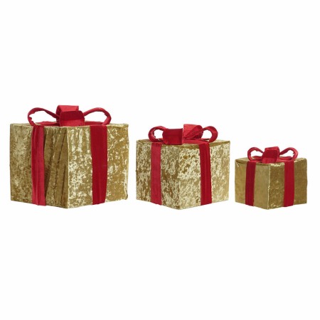 Boîte Cadeau DKD Home Decor Noël Polyester (3 pcs) (25 x 25 x 29 cm)
